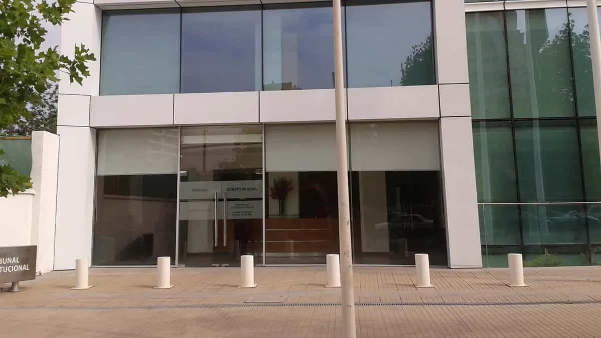 Facade of Chile's Constitutional Court building in Santiago