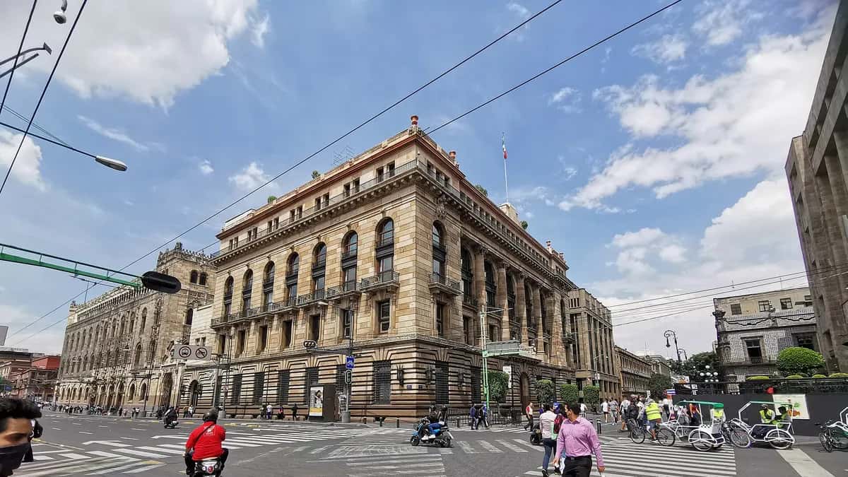 Bank of Mexico building in downtown Mexico City