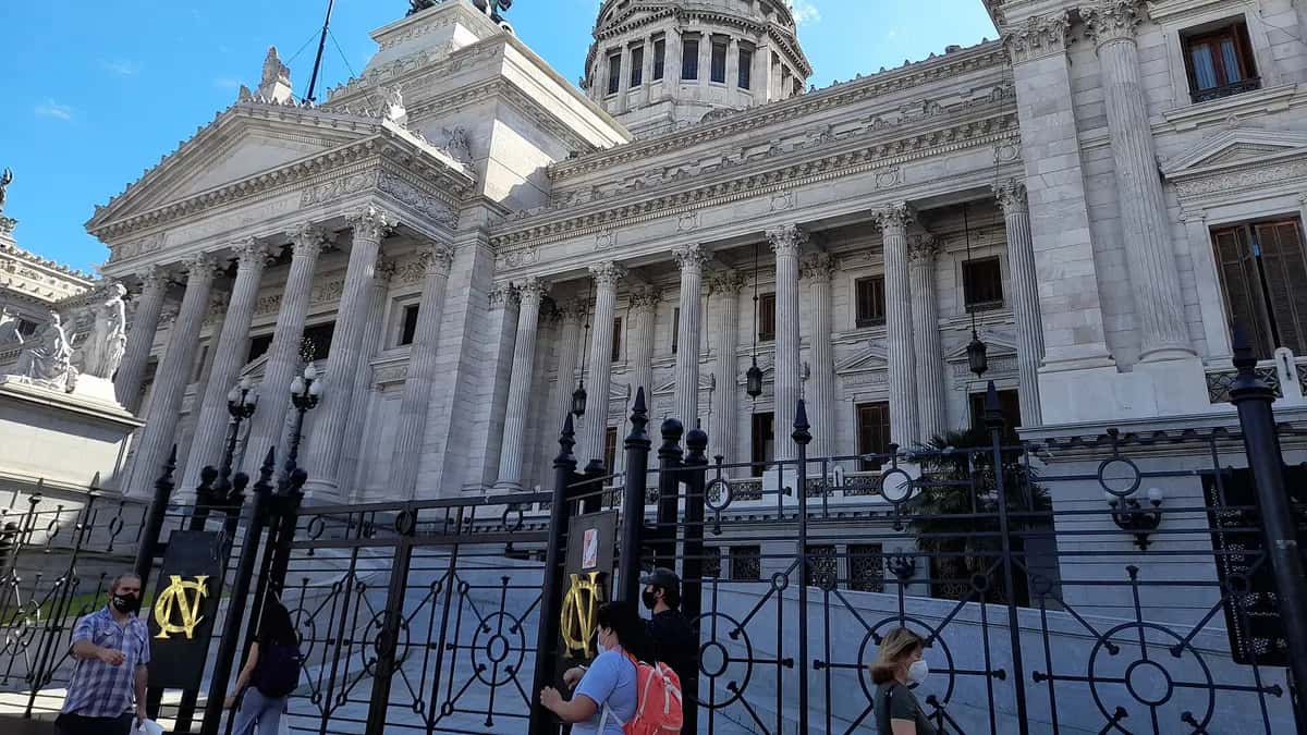 Facade of the Argentine National Congress in Buenos Aires