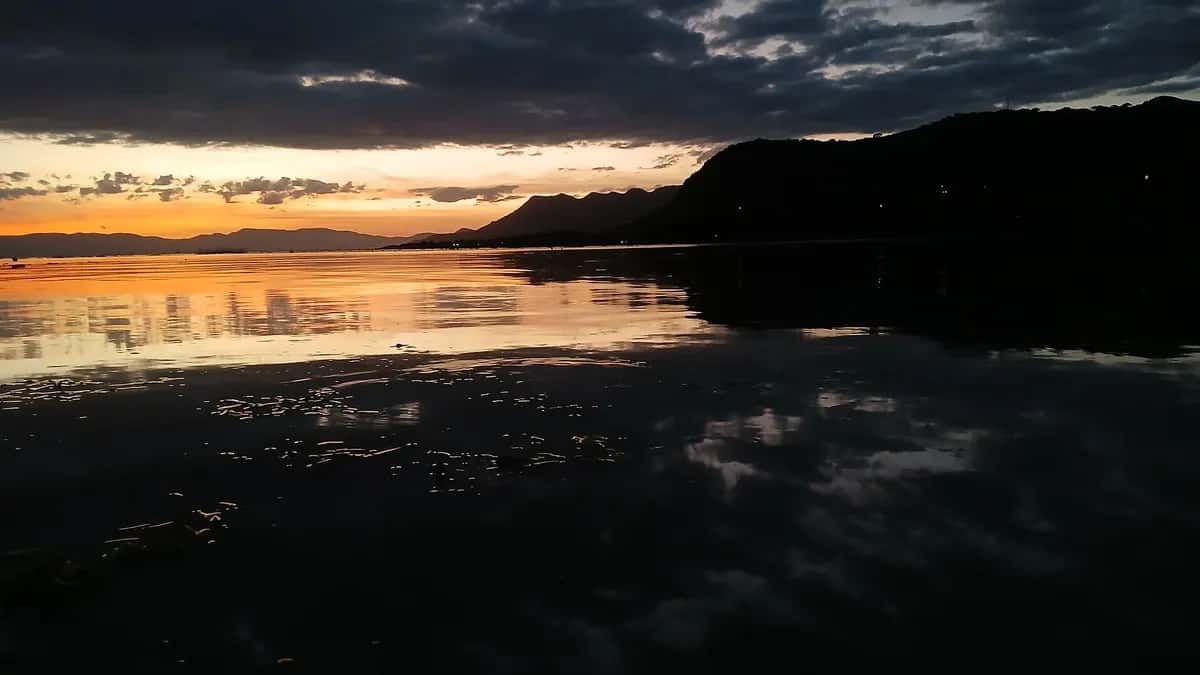 Pôr do sol no Lago de Chapala, Jalisco