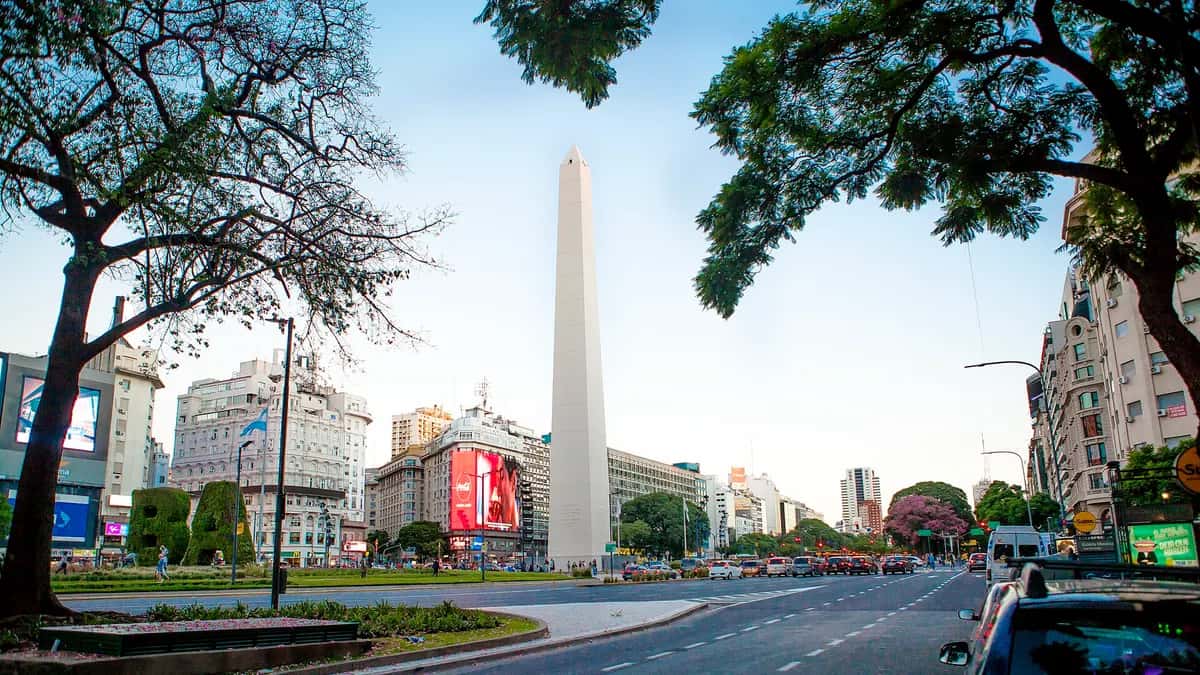 The Obelisk of Buenos Aires on 9 de Julio Avenue