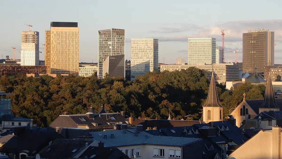 Rascacielos del barrio financiero de Kirchberg, en Luxemburgo