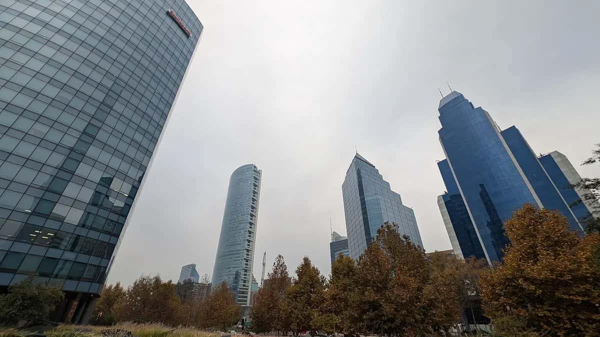 Office towers in Santiago's financial district