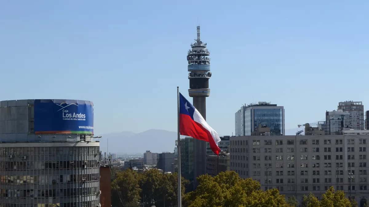 Torre Entel, a telecommunications tower in downtown Santiago, Chile