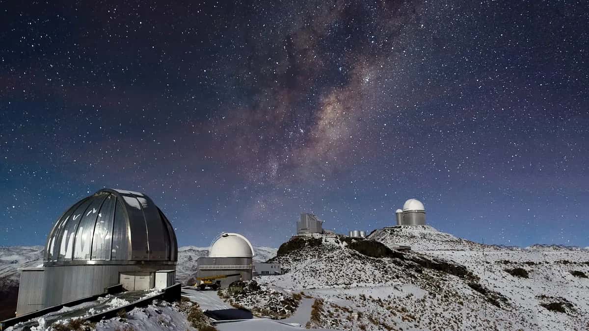 The Milky Way above the telescopes of La Silla observatory in Chile