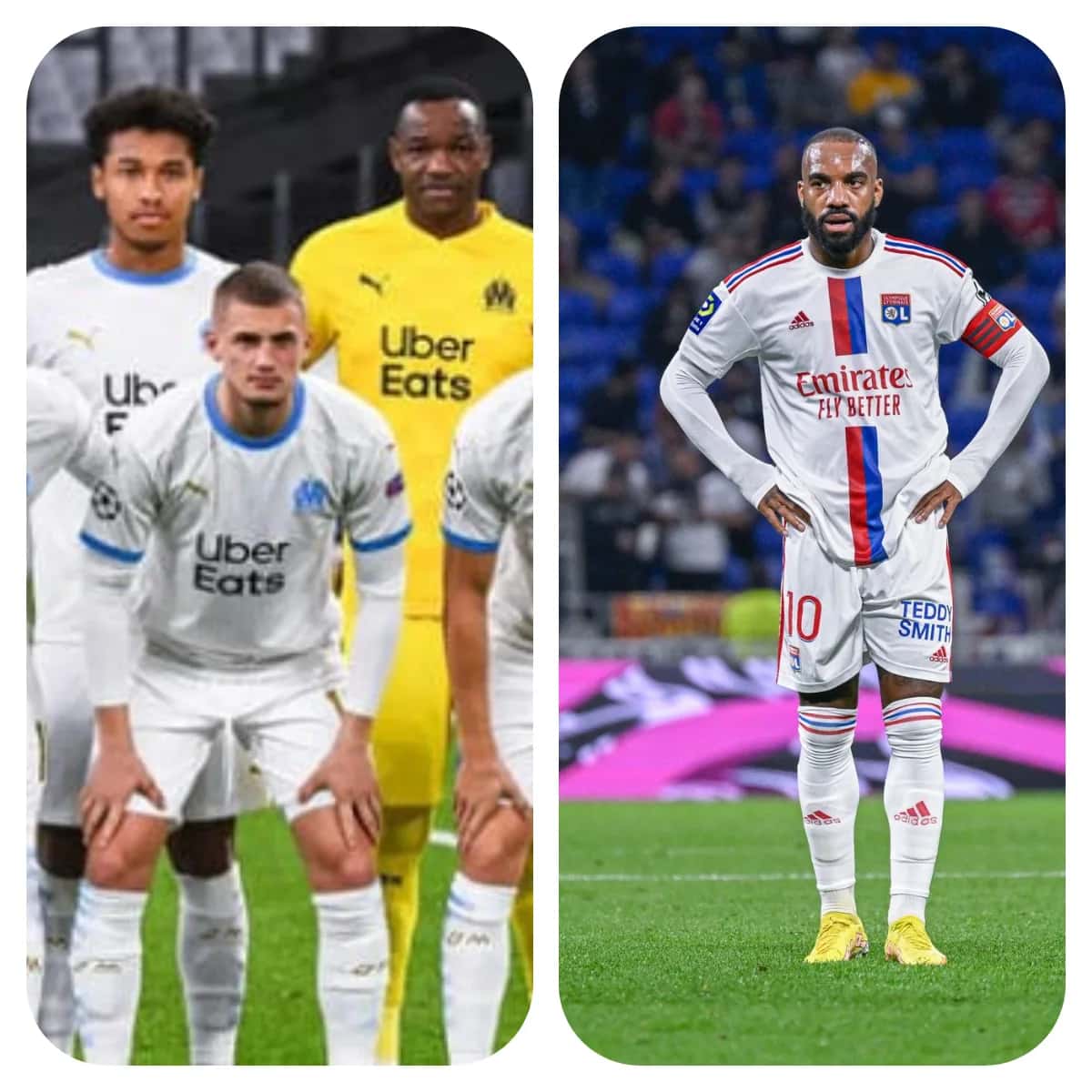 Statistics of Olympique de Marseille vs. Olympique Lyon